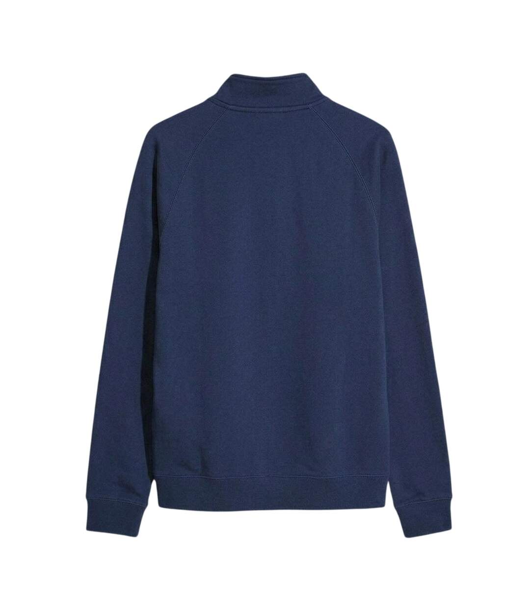 Mens Quarter Zip Sweatshirt Blue Tide Farah-2
