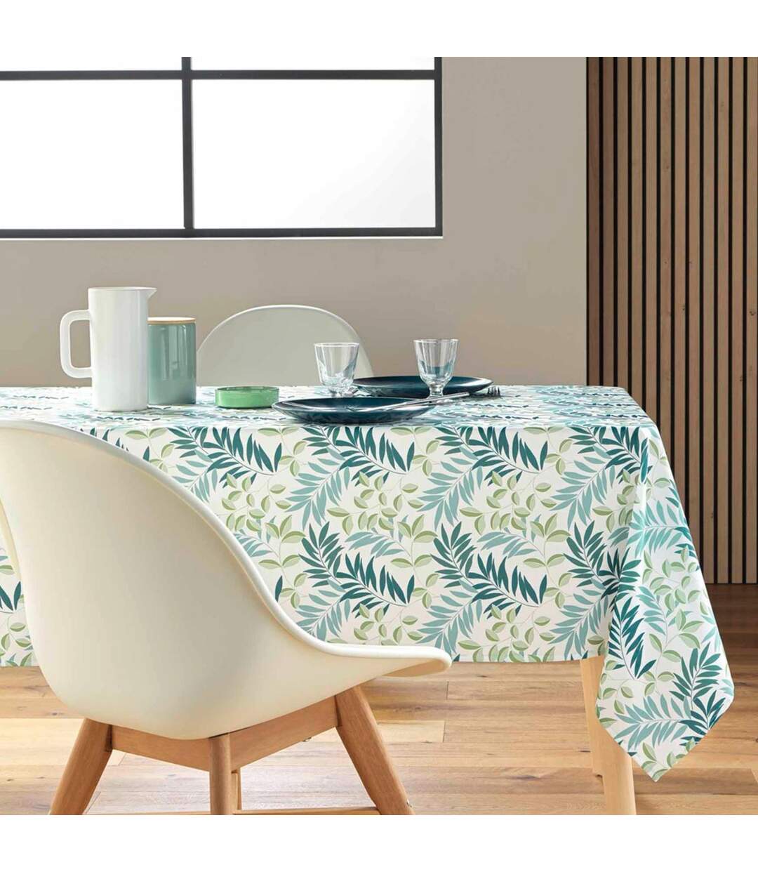Nappe Antitache Imprimé Nedelia 145x240cm Sauge-1