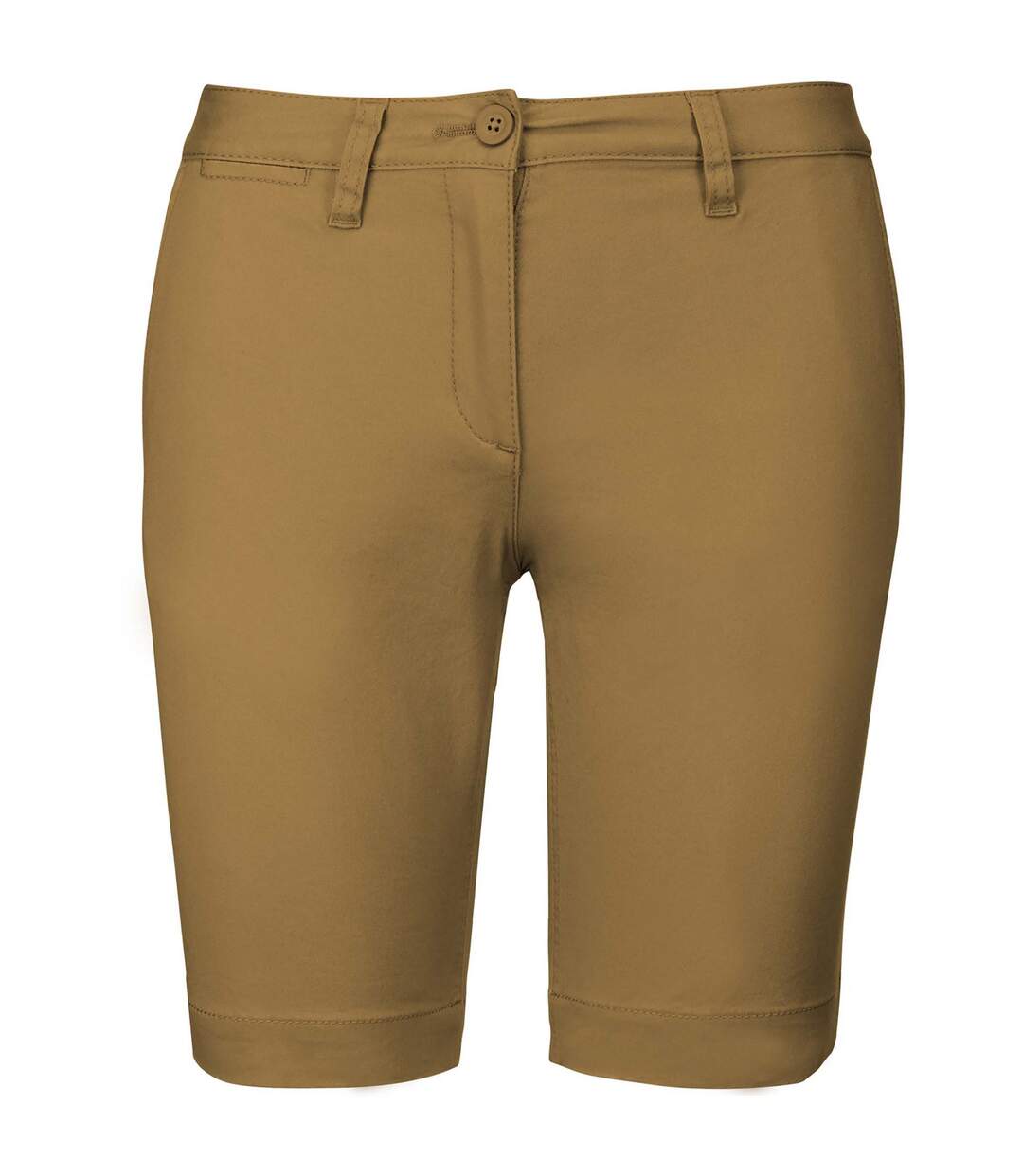 Womens/ladies chino bermuda shorts camel Kariban