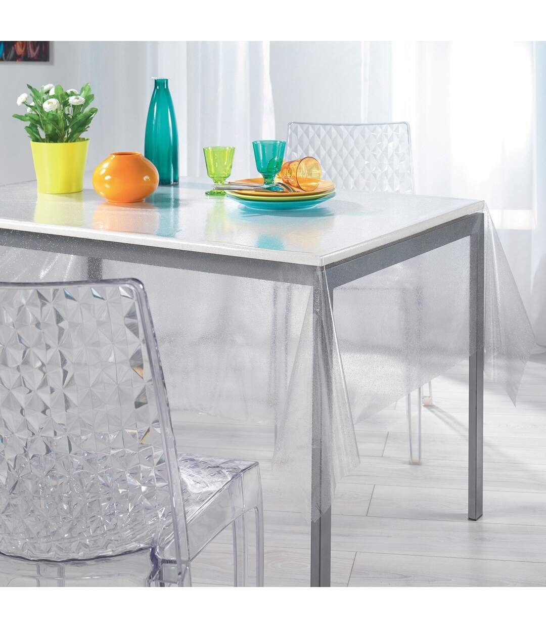 Nappe Cristal Paillette 140x240cm Transparent-1