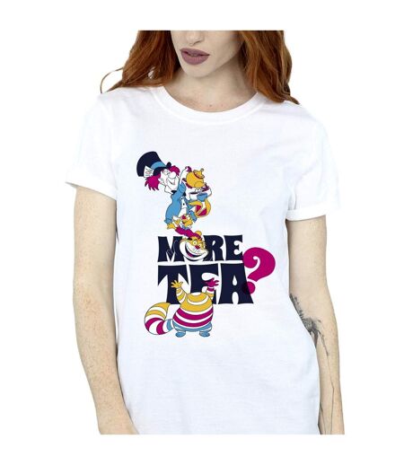 Disney - T-shirt ALICE IN WONDERLAND MORE TEA - Femme (Blanc) - UTBI8947