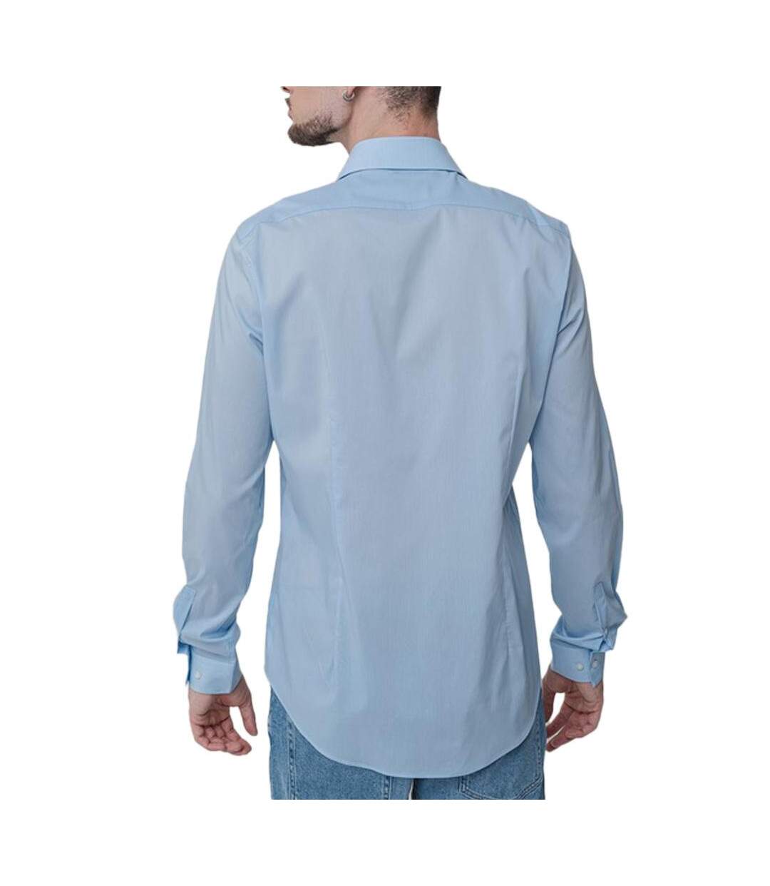 Chemise bleu homme calvin klein jeans lyocell solid - 38-2