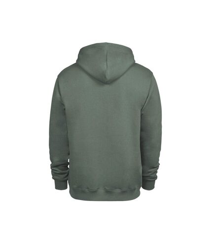 Mens hooded cotton blend sweatshirt leaf green Tee Jays