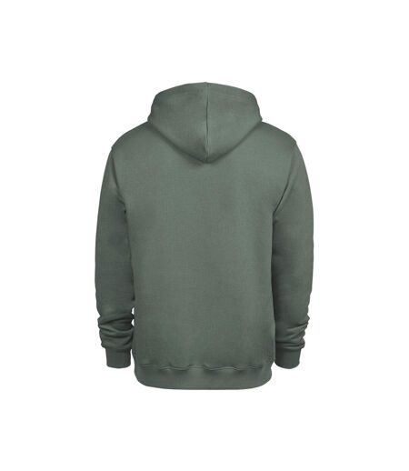 Mens hooded cotton blend sweatshirt leaf green Tee Jays