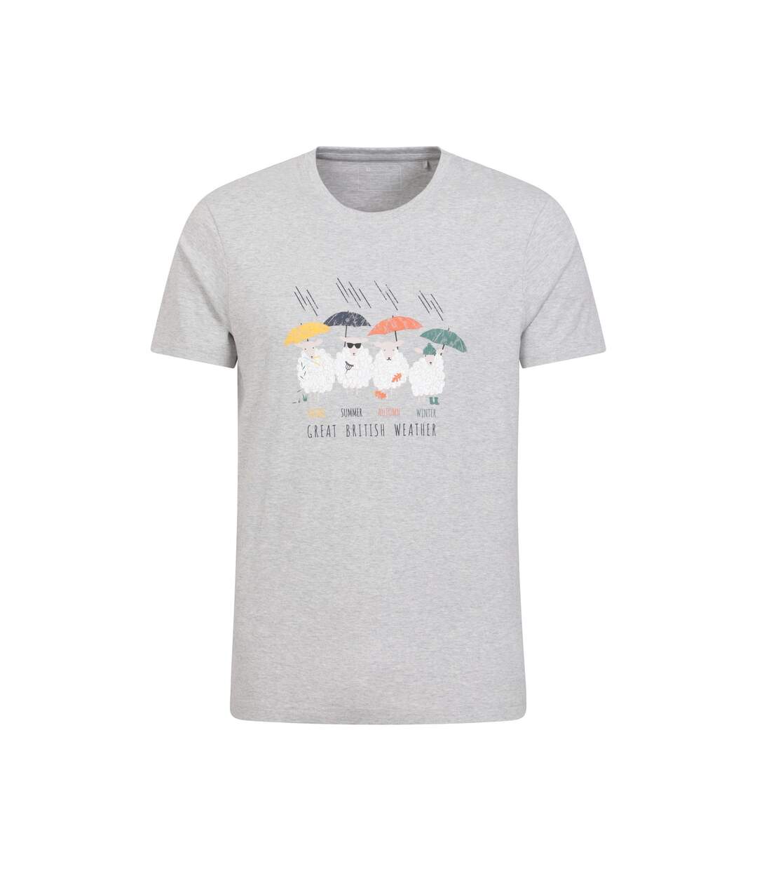 T-shirt great british weather homme gris Mountain Warehouse-1