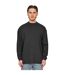 Mens acid wash combed ringspun cotton extended neckline oversized long-sleeved t-shirt acid black Casual Classics-4