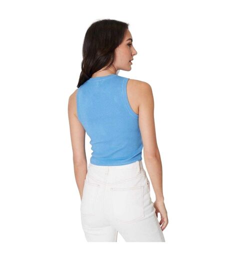 Womens/ladies Fitted Vest Top Blue Be You