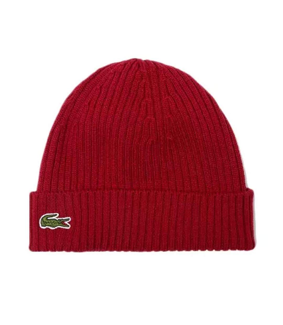 Bonnet rouge femme lacoste rb0001 - taille unique-1