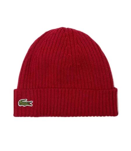 Bonnet rouge femme lacoste rb0001 - taille unique