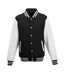 Blouson D'université Adulte Noir Vif Blanc Awdis-1