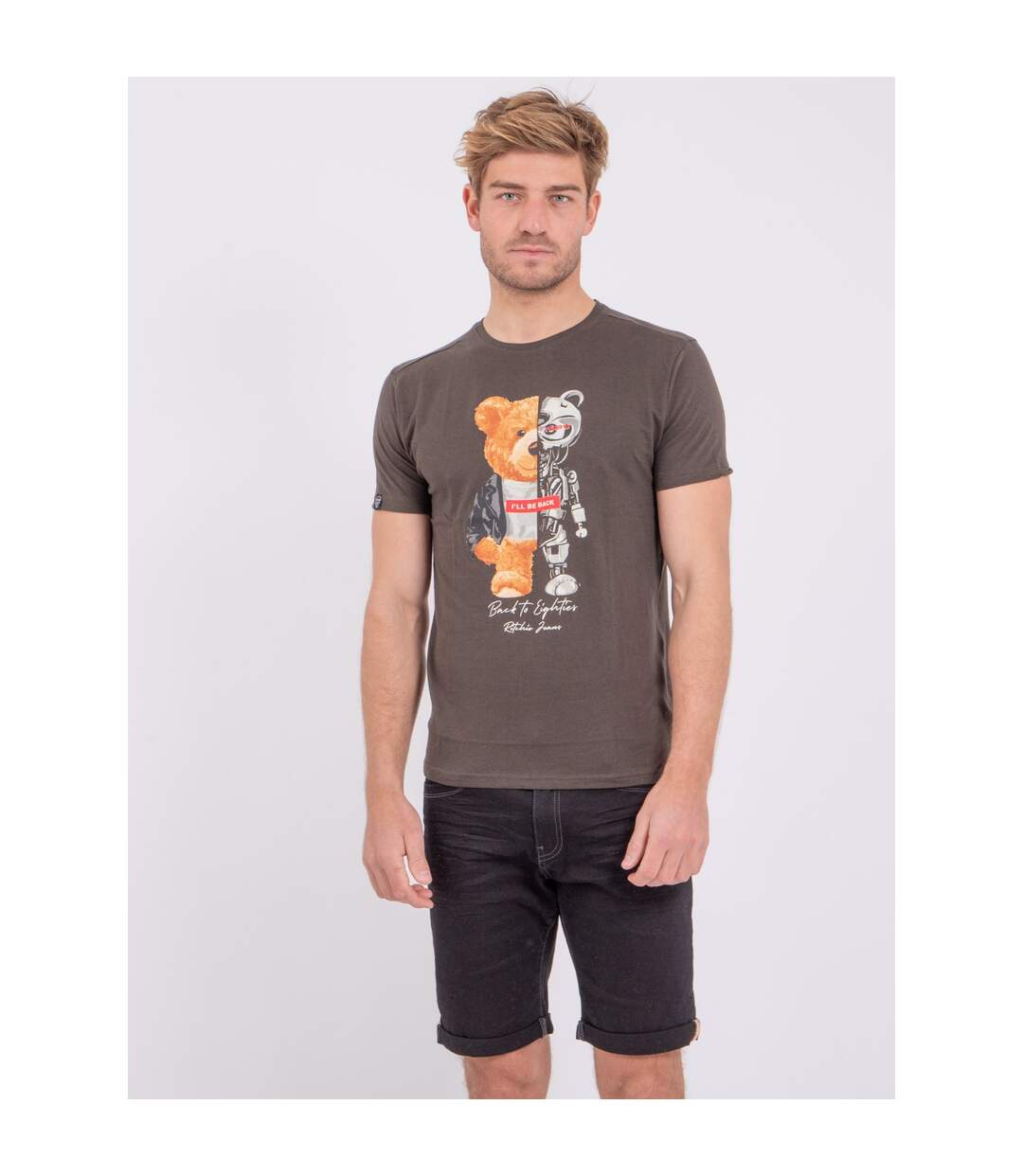 T-shirt manches courtes col rond pur coton NOTEDY-1