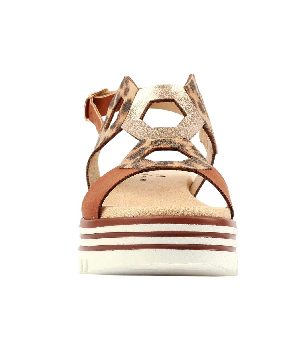 Sandales Jaslene Femme Beige Foncé Lunar-3