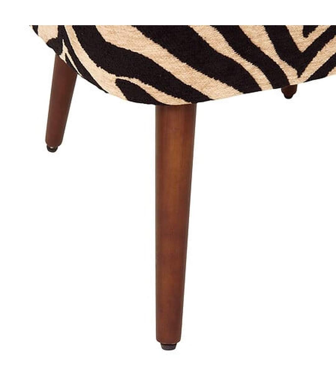 Fauteuil en chenille zébré CHIARA - Marron-3