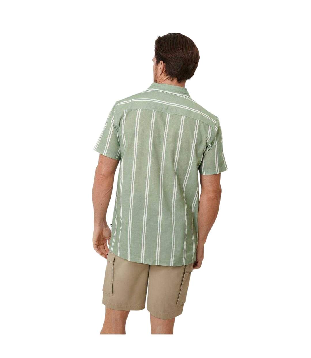 Chemise Décontracté Motif/style À Rayures Homme Kaki Saltwell-3