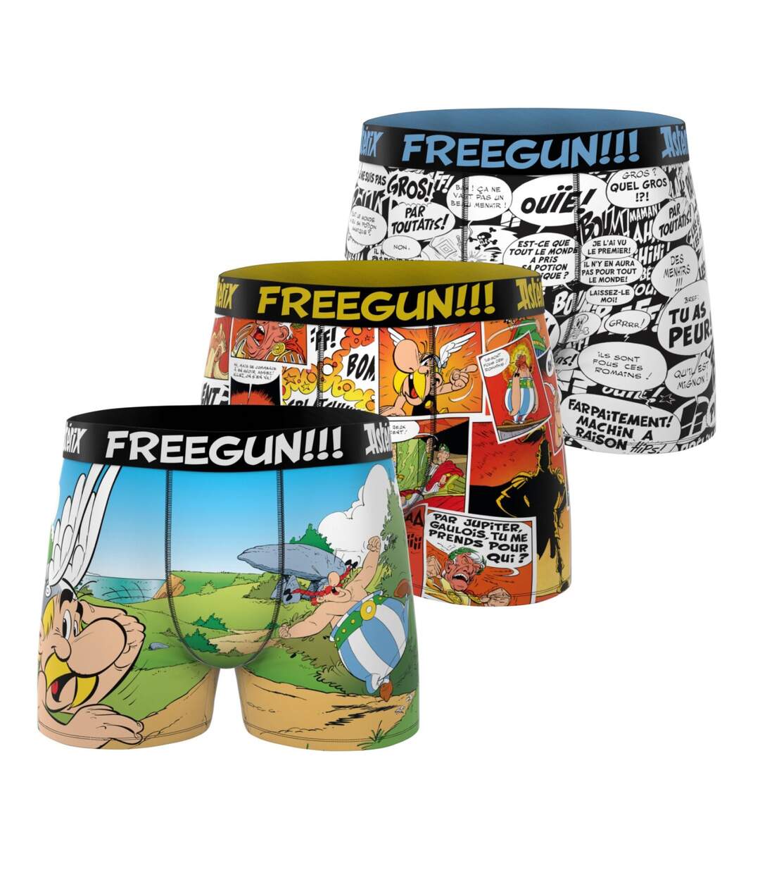 Lot de 3 boxers homme Asterix Freegun-1