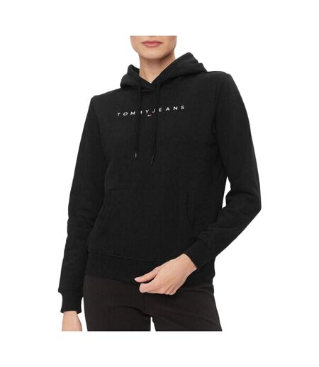 Sweat à Capuche Noir Femme Tommy Hilfiger Linear - L