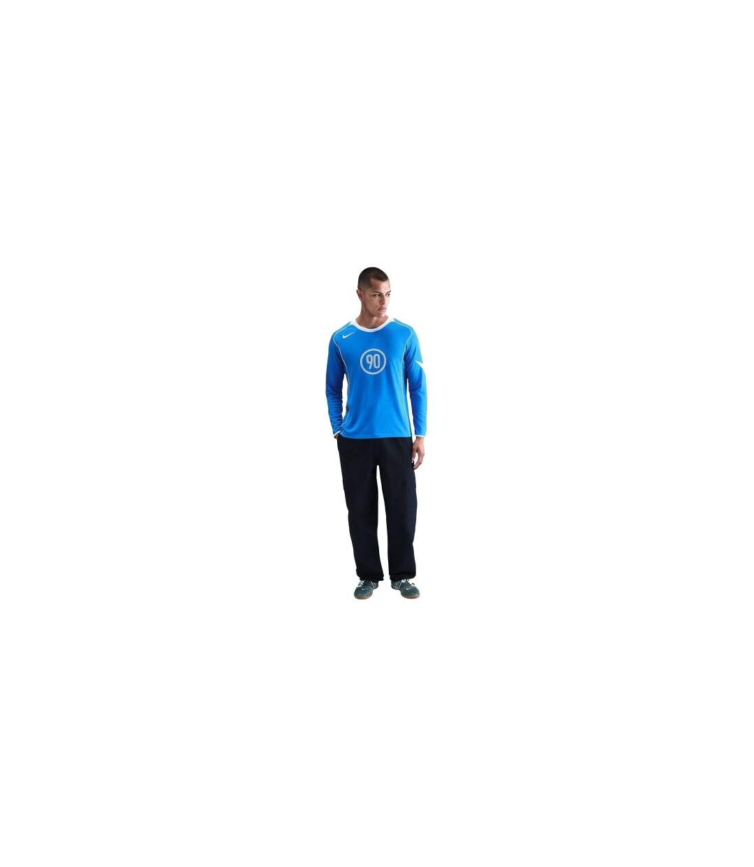 Unisex Adult Total 90 Dri-fit Long-sleeved Jersey Blue White Nike-1