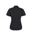 Kustom Kit Ladies Coporate Oxford Short Sleeve Shirt (Black)