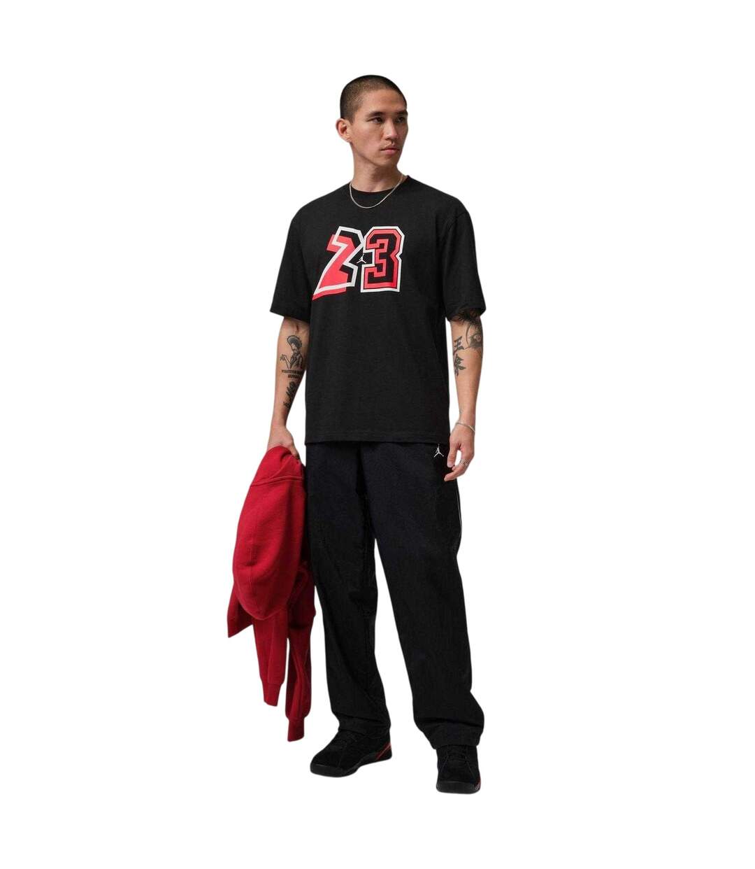 T-shirt Motif/style Imprimé Graphique Homme Noir Blanc Nike-4
