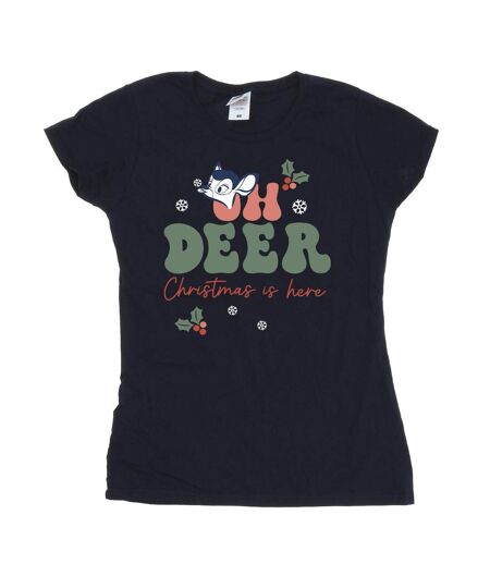 Disney T-shirt en coton Femmes/Dames Bambi Oh Deer (Bleu marine) - UTBI10279
