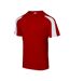AWDis Cool Mens Contrast Moisture Wicking T-Shirt (Fire Red/Arctic White) - UTPC5918