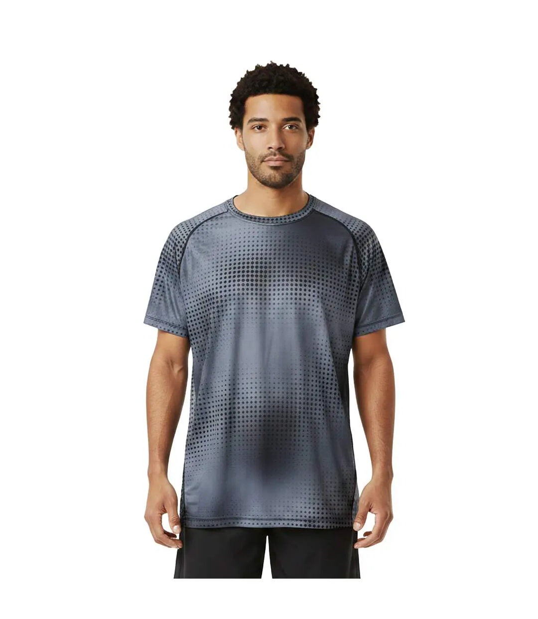 T-shirt Manches Courtes Motif/style Imprimé Intégral Homme Noir Camouflage Newline-4