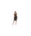 Womens/ladies Lace Detail Side Slit Midi Dress Black Missy Empire-1