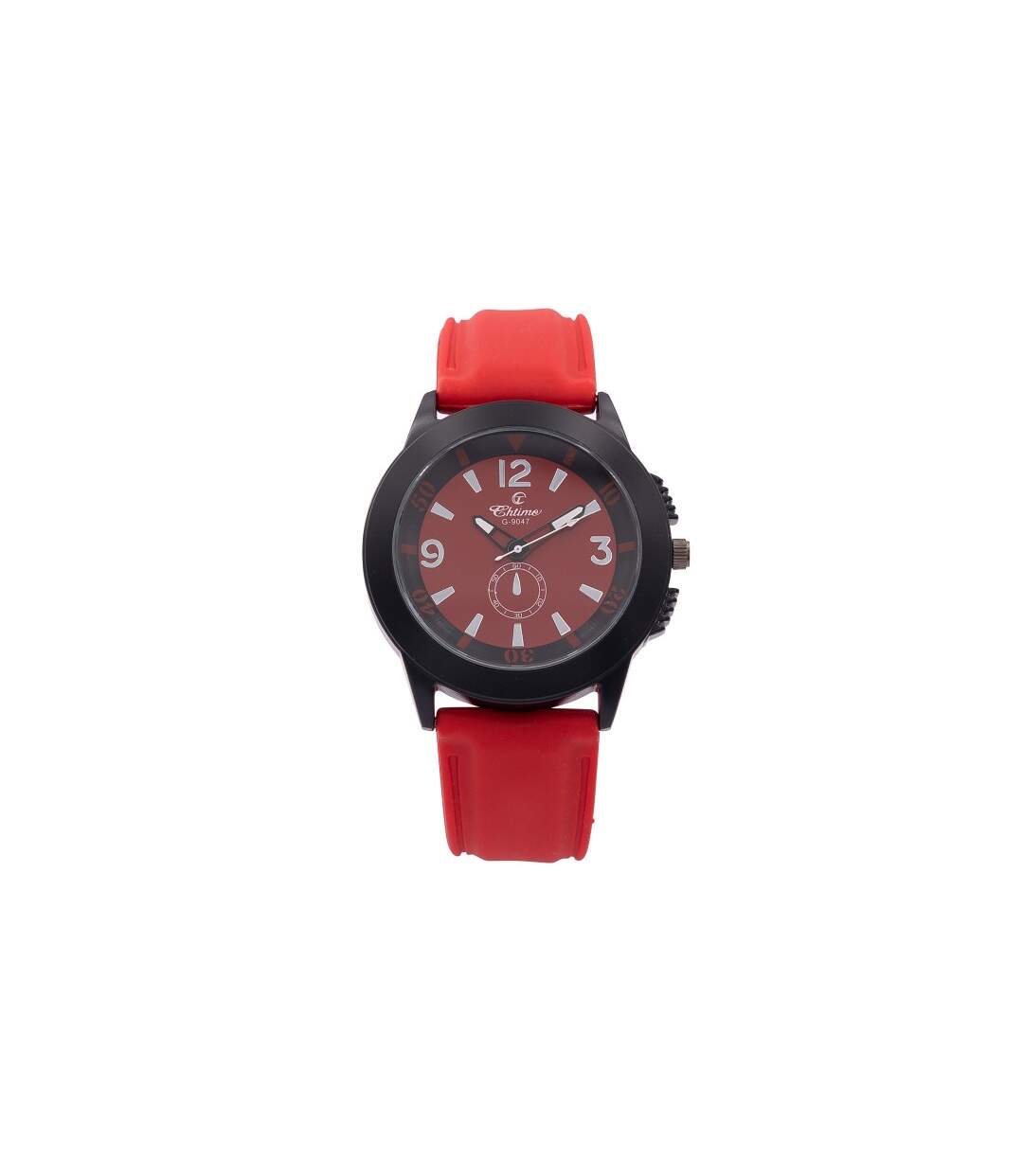 Montre Homme Silicone Bracelet Rouge CHTIME