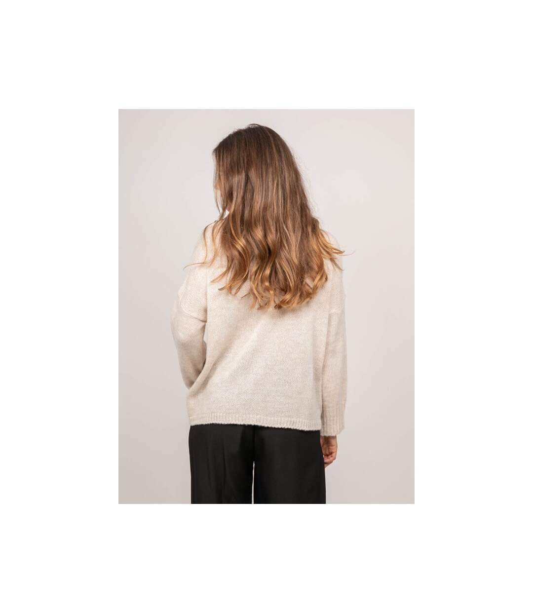 Pull message oversize col montant KYLINE - Dona X Lisa-2