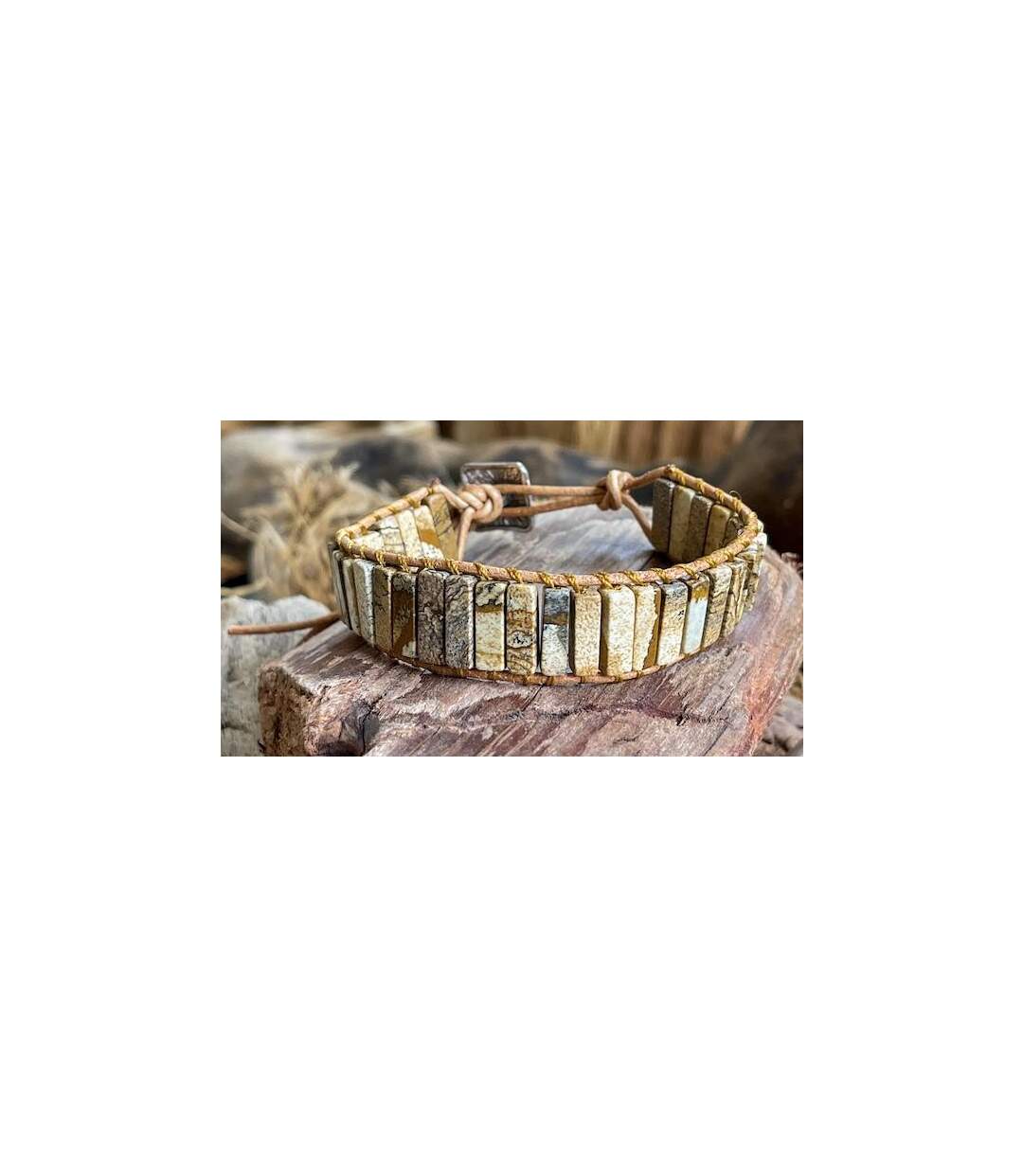 Bracelet de protection en jaspe paysage-3