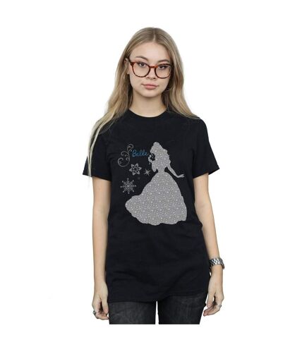 Disney Princess - T-shirt BELLE CHRISTMAS SILHOUETTE - Femme (Noir) - UTBI42641