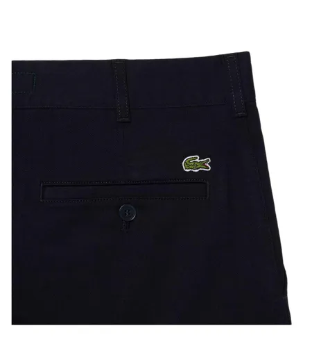 Short marine homme lacoste slim strech