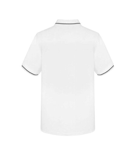 Polo Motif/style Rayure Contrastée Sur Bord Homme Blanc Slazenger
