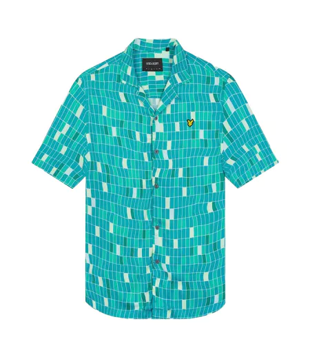 Chemise Imprimée Pour Hommes Bleu Lyle & Scott