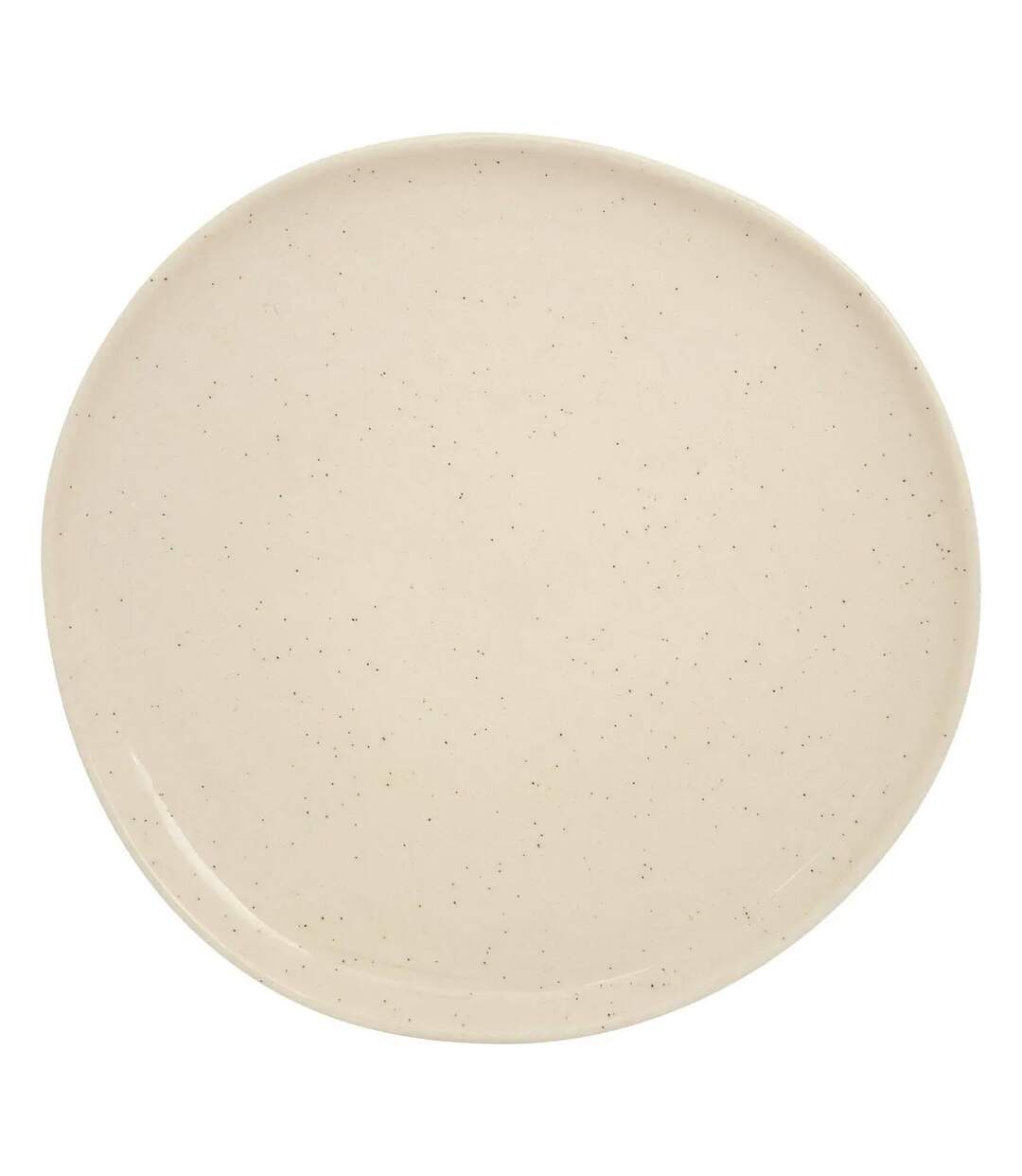 Lot de 6 Assiettes Plates en Faïence Wonja 27cm Crème-1