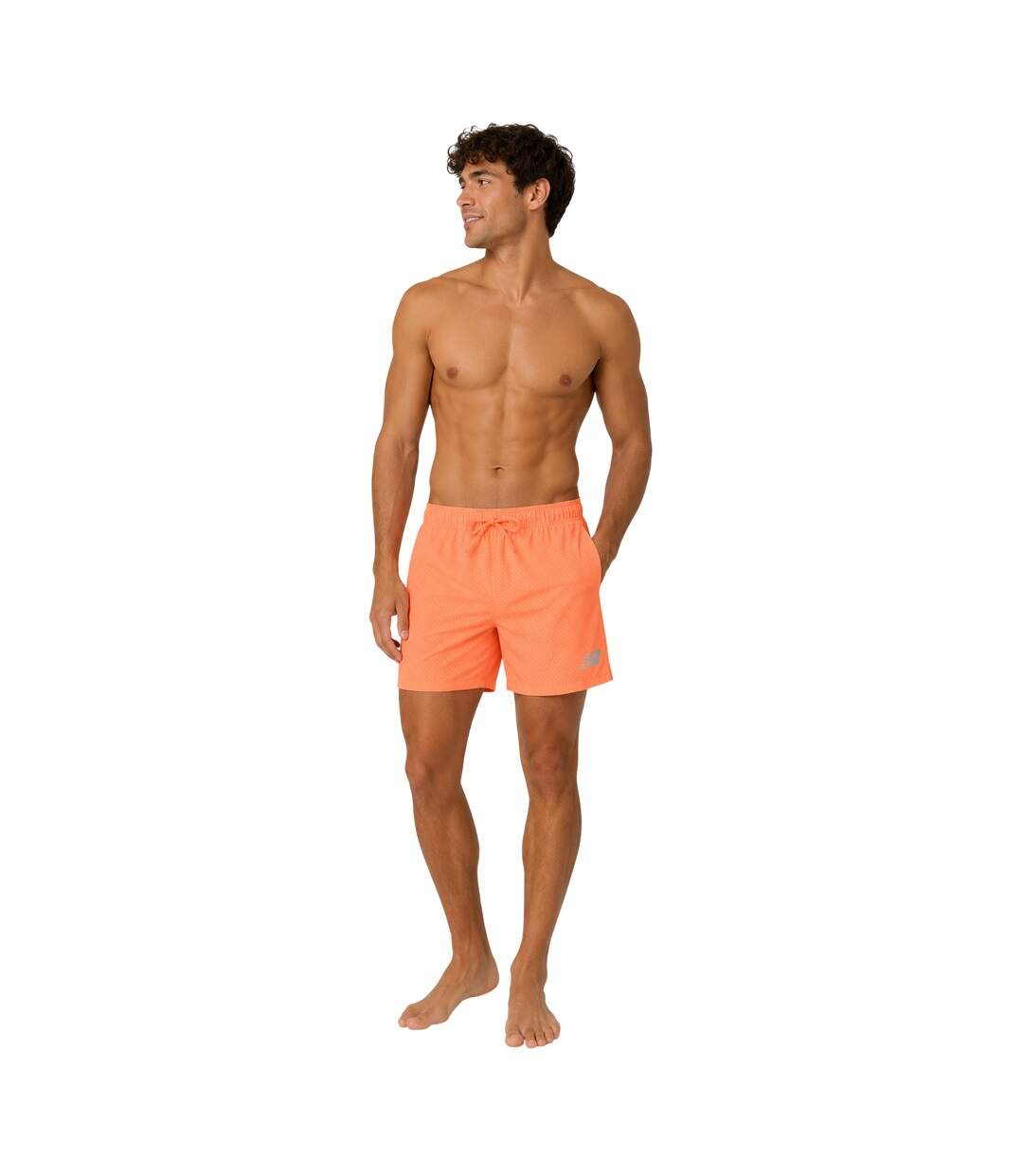 Mens Rc Running Shorts Orange New Balance-4