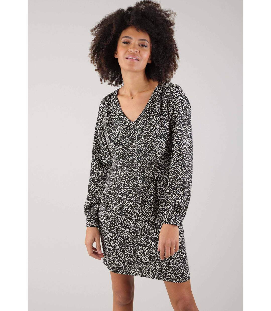 Robe courte aux motifs animaliers OLINA-1