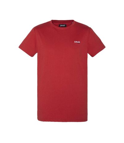 T-Shirt Rouge Homme Schott Brode