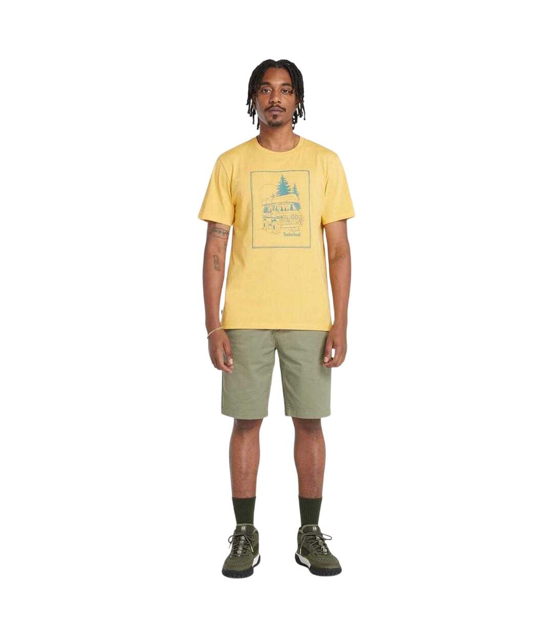 Mens Topsfield Chino Shorts Green Timberland-4