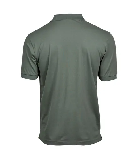 Mens Luxury Stretch Polo Shirt Leaf Green Tee Jays