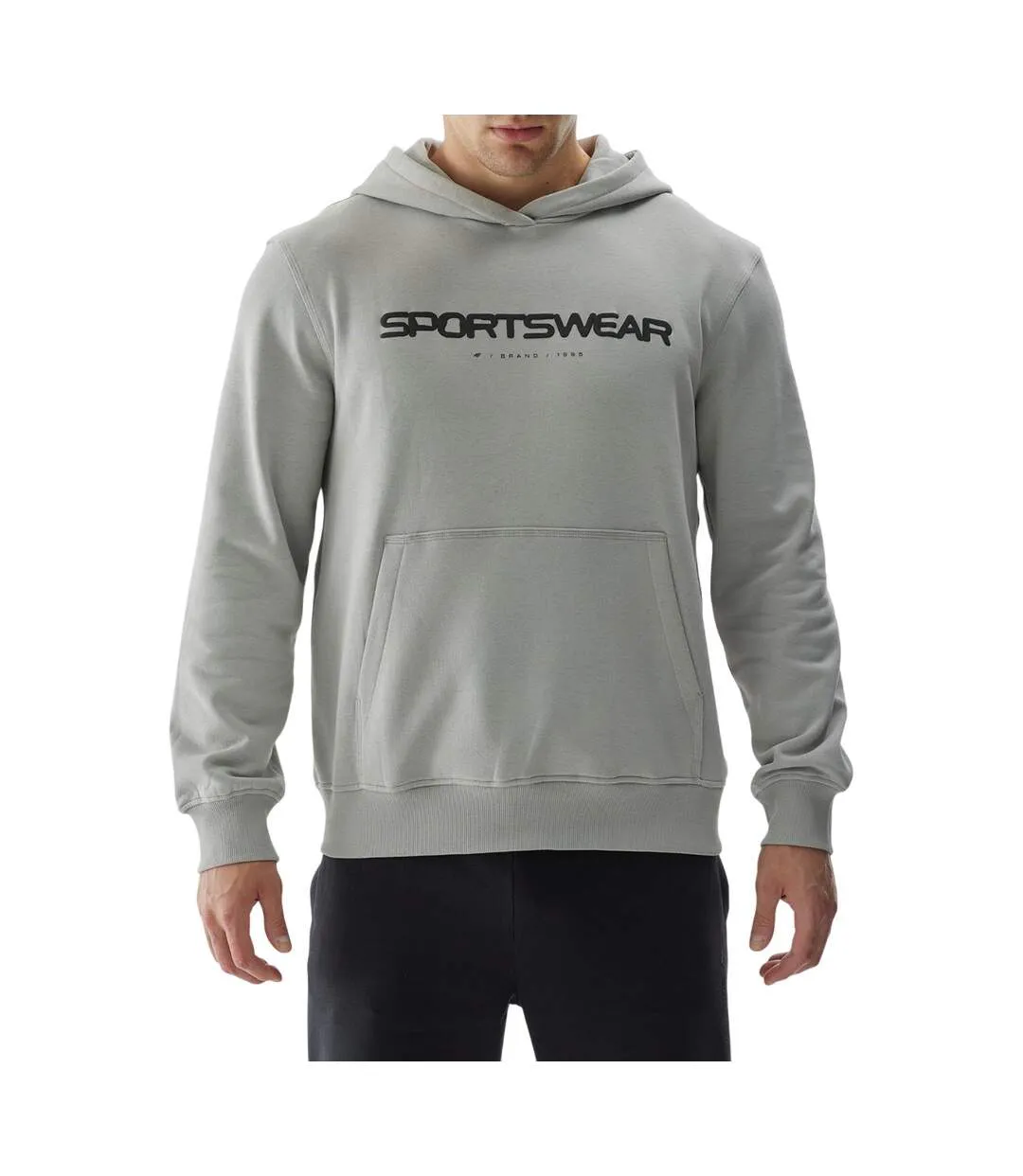 Sweat À Capuche M1259 Homme Gris 4F-1