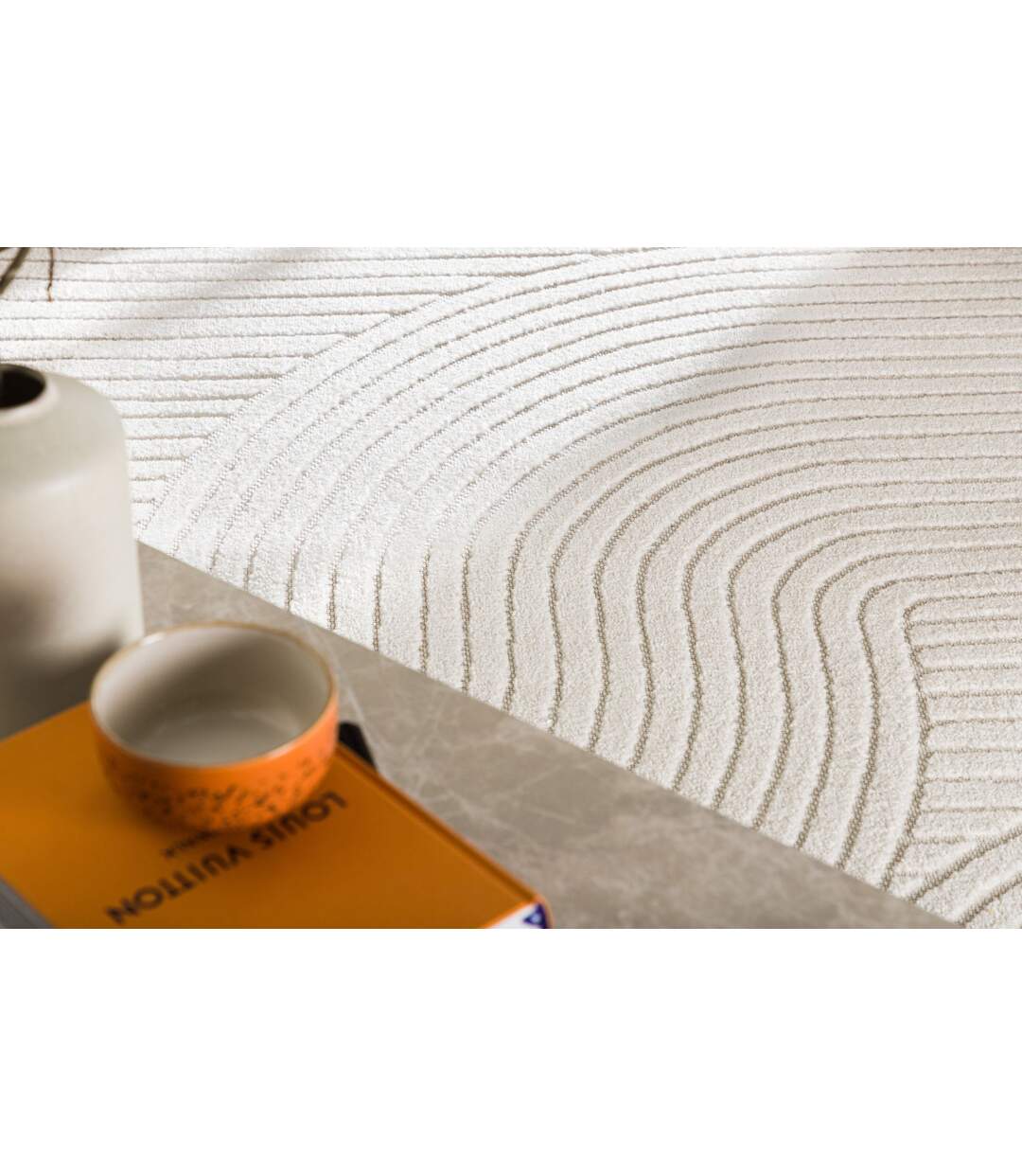 Tapis Déco Vince Solar 240x340cm Blanc-5