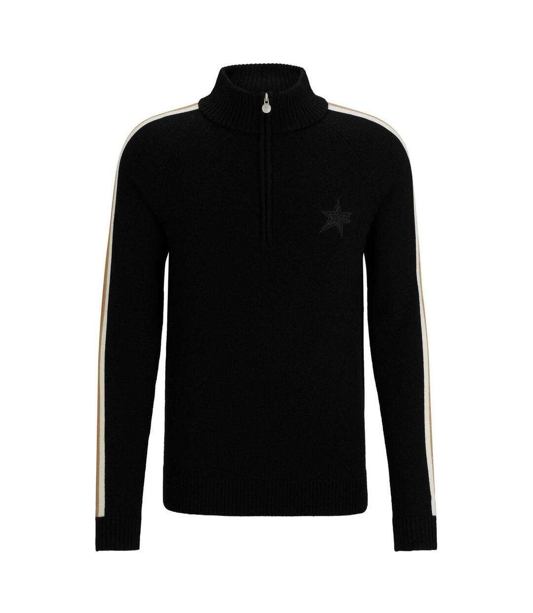 Mens Regular Raglan Jumper Black Boss-2