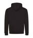 Mens varsity full zip hoodie jet black/fire red Awdis