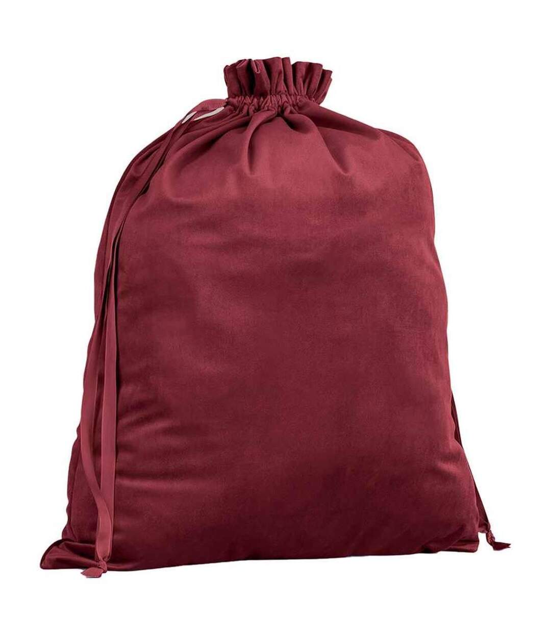 Plain velvet gift bag 24cm x 17cm ruby red Bagbase-1