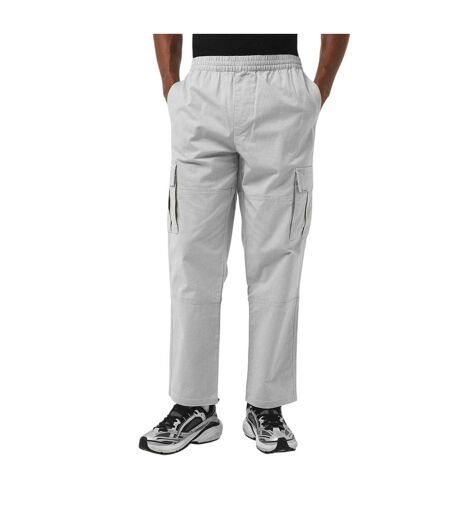 Mens Elasticated Waist Cargo Trousers Stone Represent