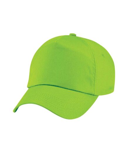 Childrens/kids original 5 panel cap lime Beechfield