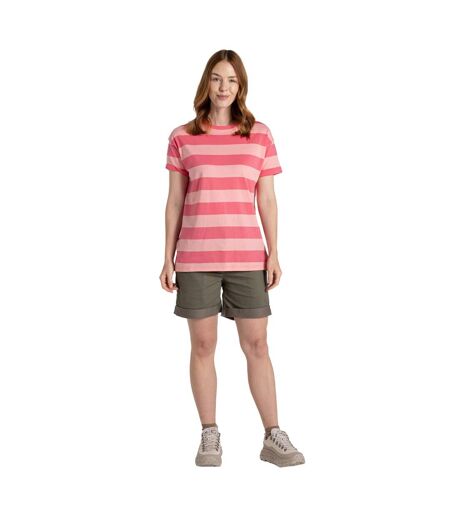 T-shirt Décontracté Motif/style Rayures Contrastées Yago Femme Corail À Rayures Craghoppers