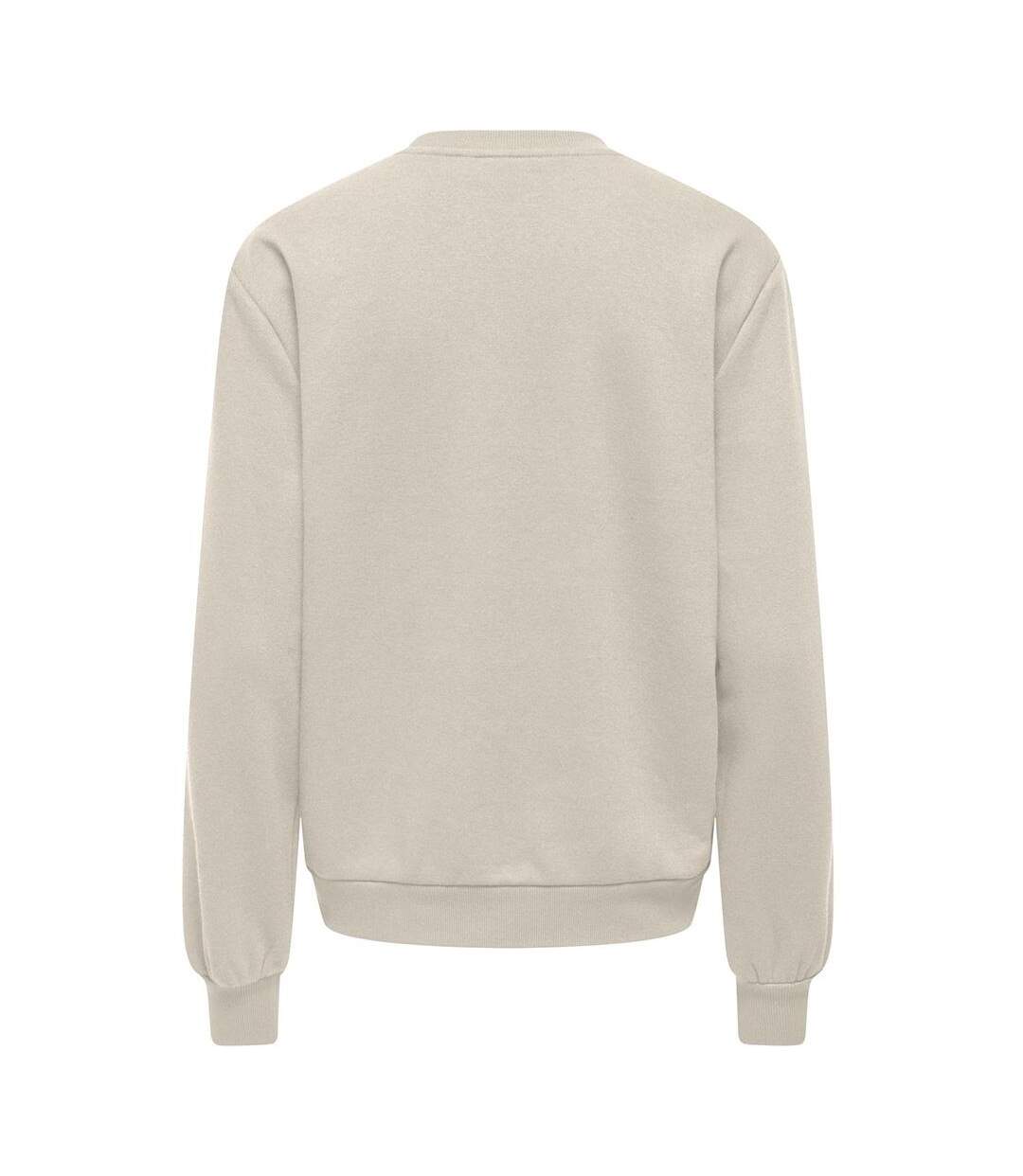 Sweat écru femme only elanor-2