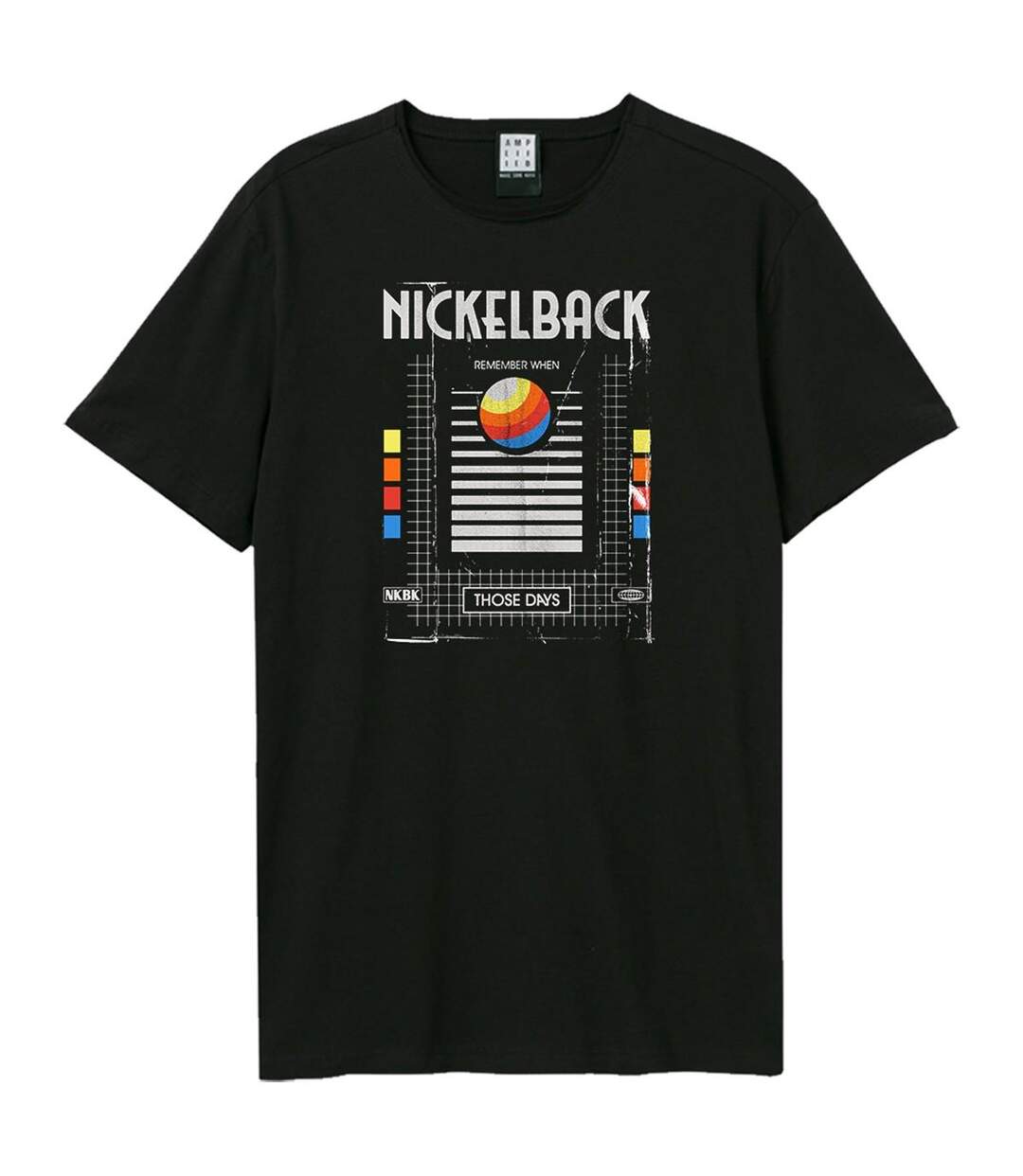 T-shirt Style Nickelback Those Days Adulte Noir Amplified-1
